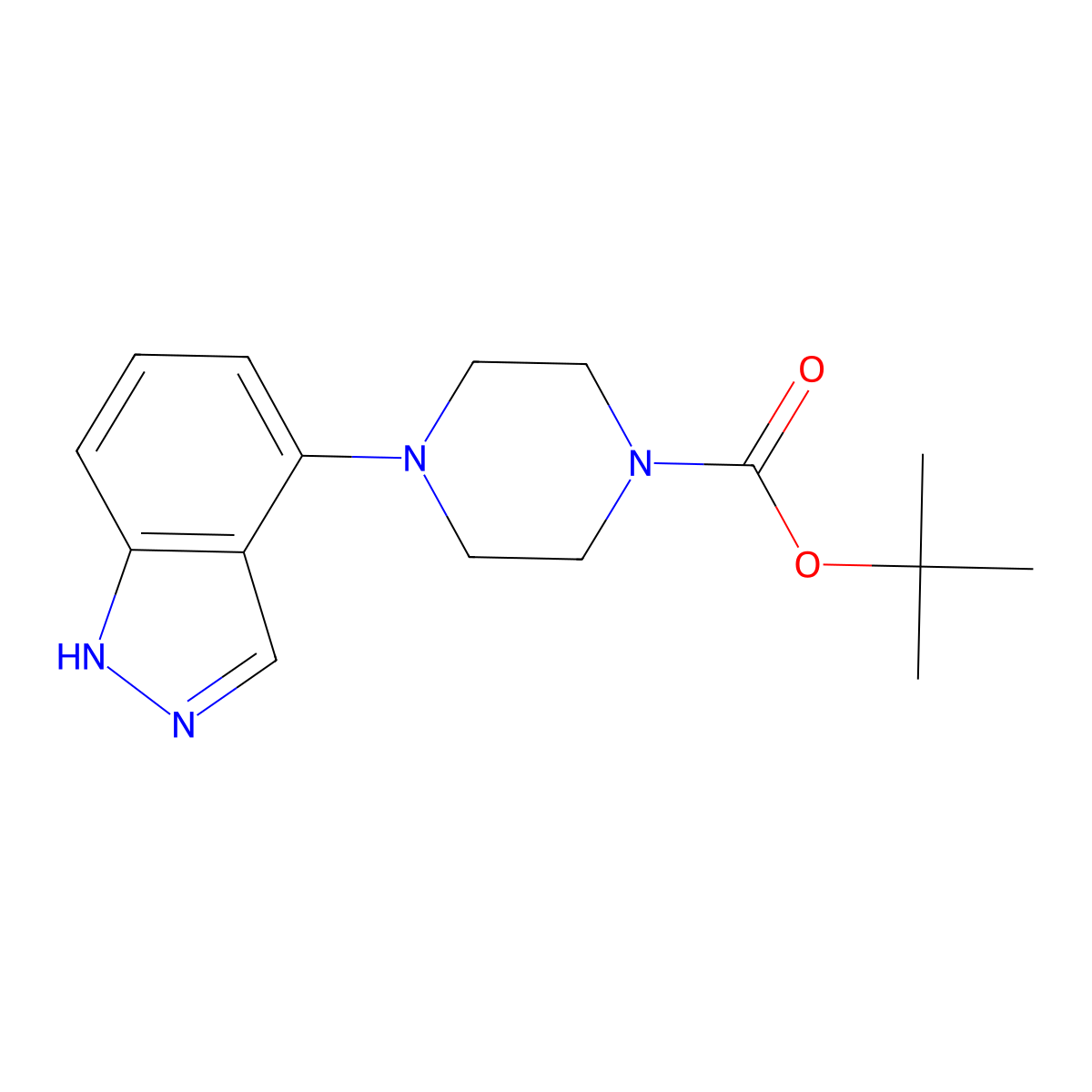 tert-Butyl 4-(1H-indazol-4-yl)piperazine-1-carboxylate molecular structure, CAS 744219-31-6