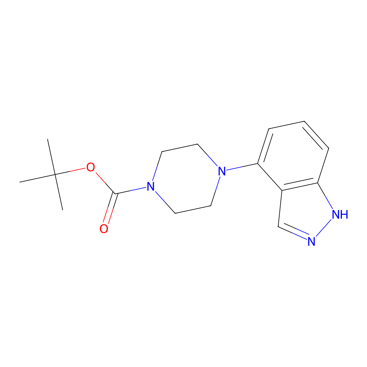 tert-Butyl 4-(1H-indazol-4-yl)piperazine-1-carboxylate molecular structure, CAS 744219-31-6