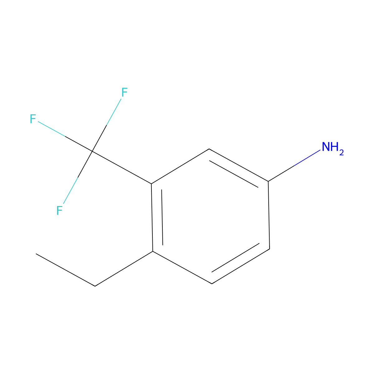4-Ethyl-3-(trifluoromethyl)aniline molecular structure, CAS 74422-98-3