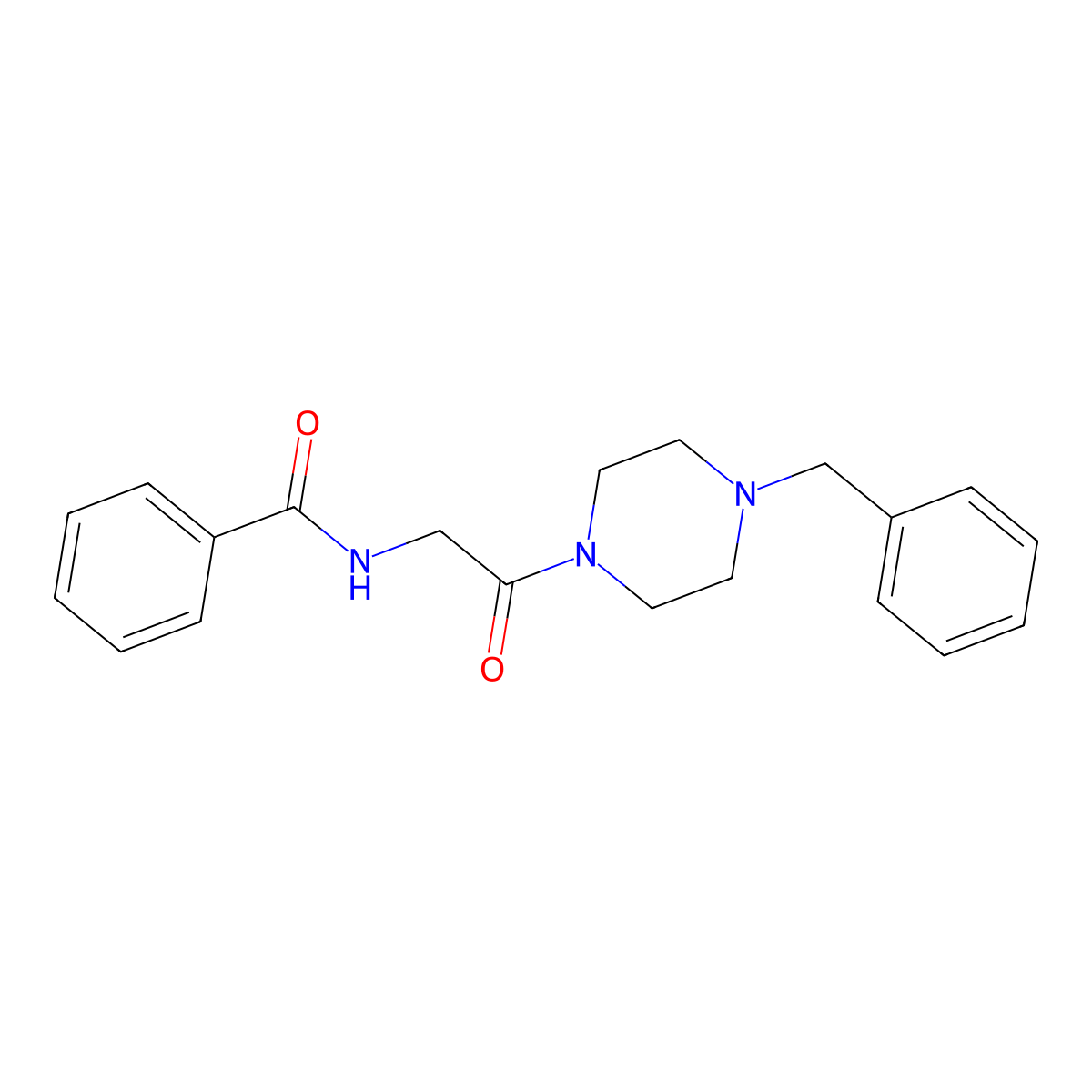 N-[2-(4-benzylpiperazin-1-yl)-2-oxoethyl]benzamide molecular structure, CAS 744226-61-7