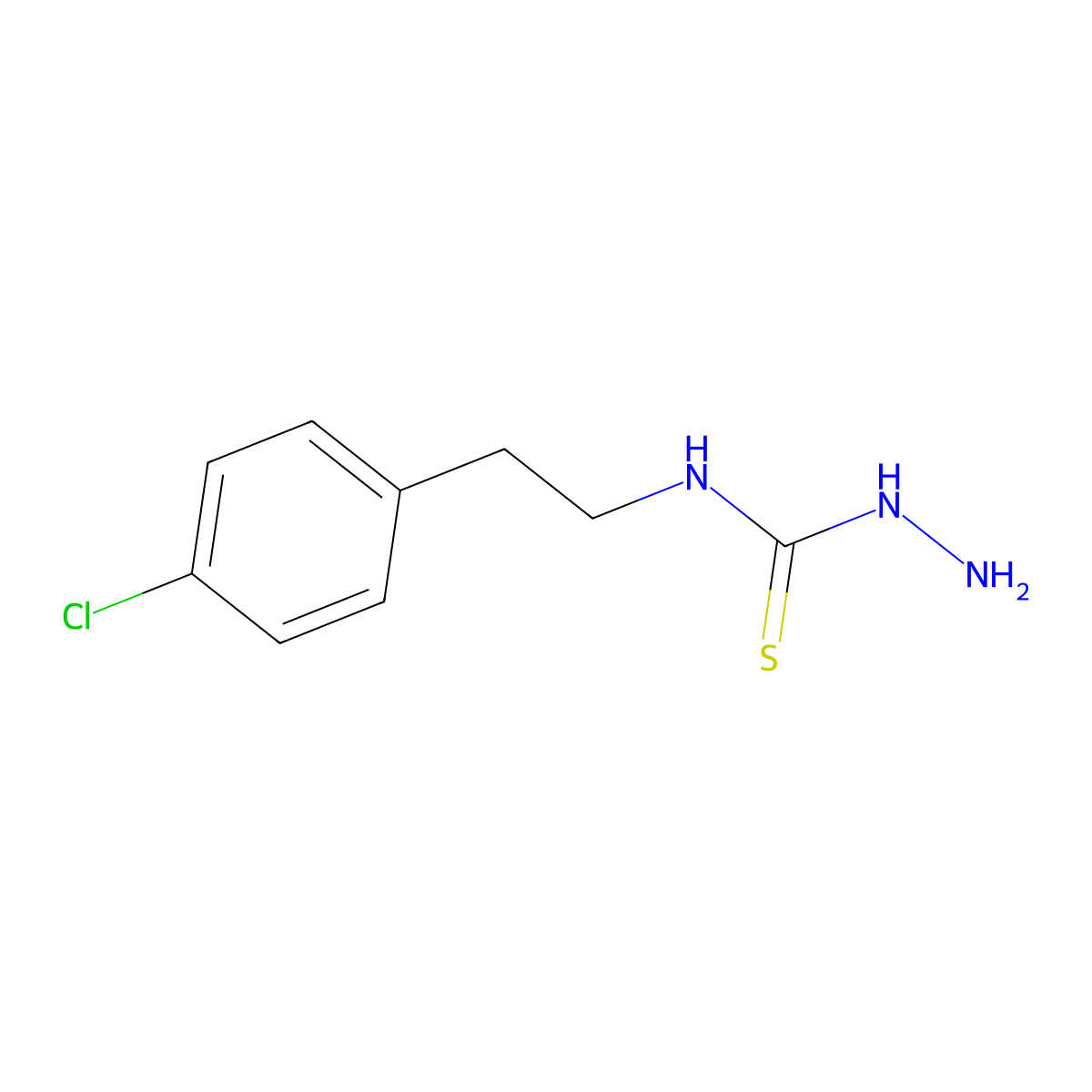 3-Amino-1-[2-(4-chlorophenyl)ethyl]thiourea molecular structure, CAS 744227-01-8