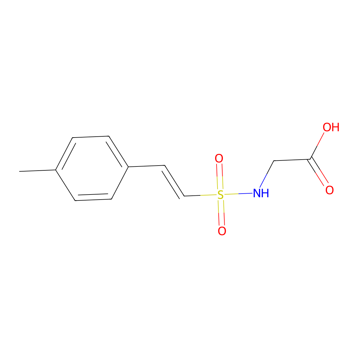 2-(2-(4-Methylphenyl)ethenesulfonamido)acetic acid molecular structure, CAS 744227-34-7