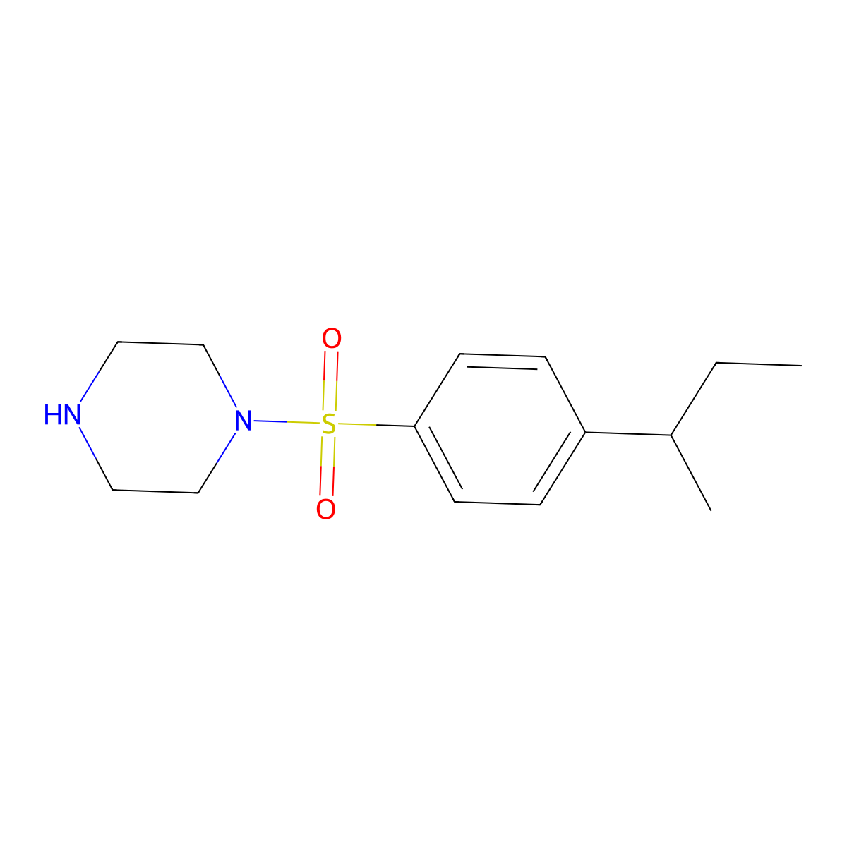 1-[(4-Sec-butylphenyl)sulfonyl]piperazine molecular structure, CAS 744227-35-8