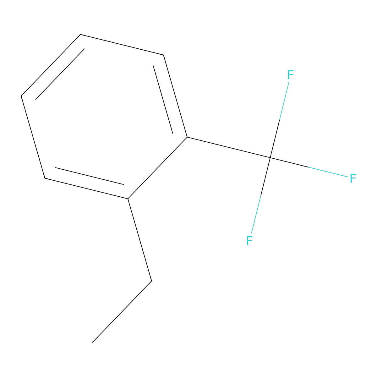 1-Ethyl-2-(trifluoromethyl)benzene molecular structure, CAS 74423-01-1
