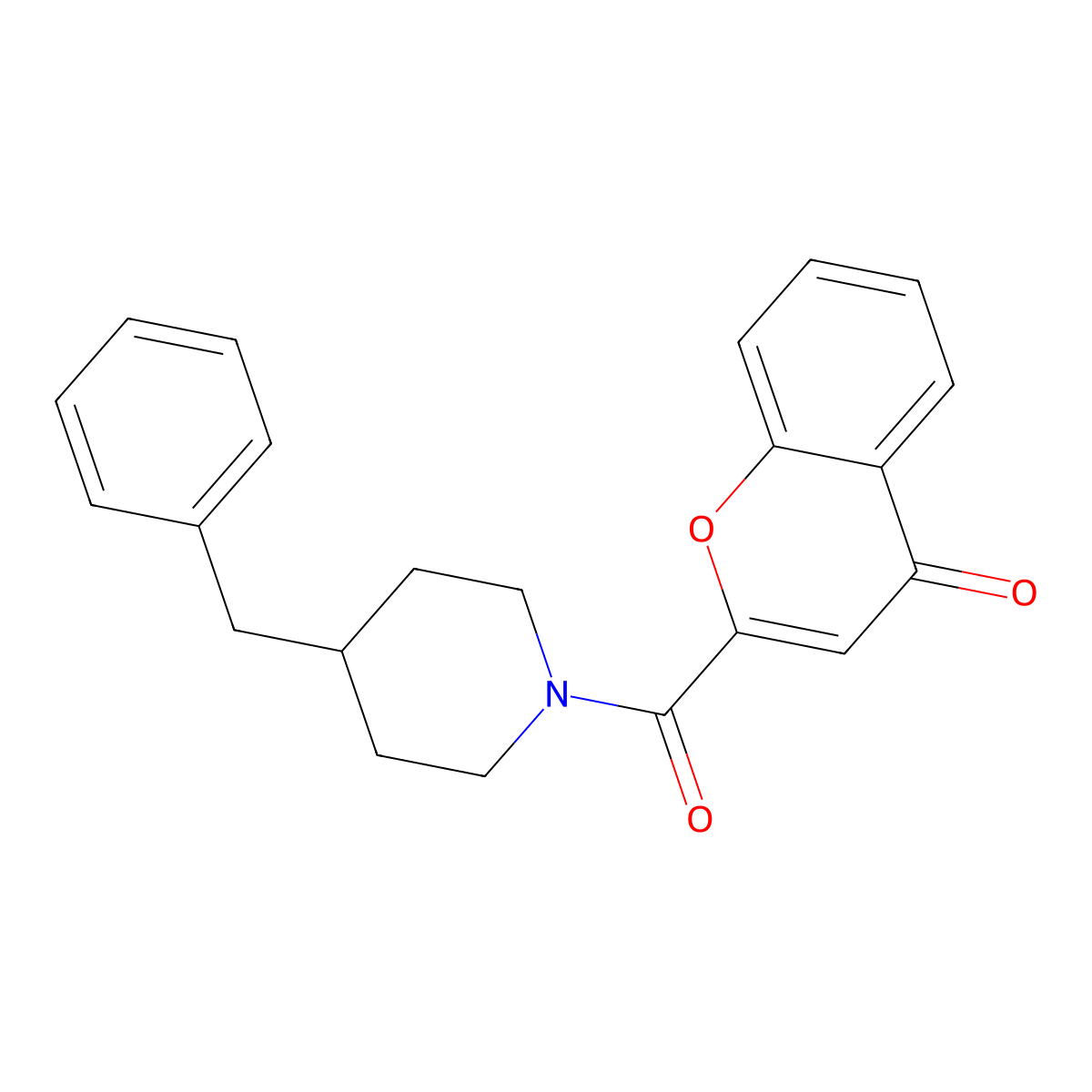 2-[(4-benzylpiperidin-1-yl)carbonyl]-4H-chromen-4-one molecular structure, CAS 744235-77-6