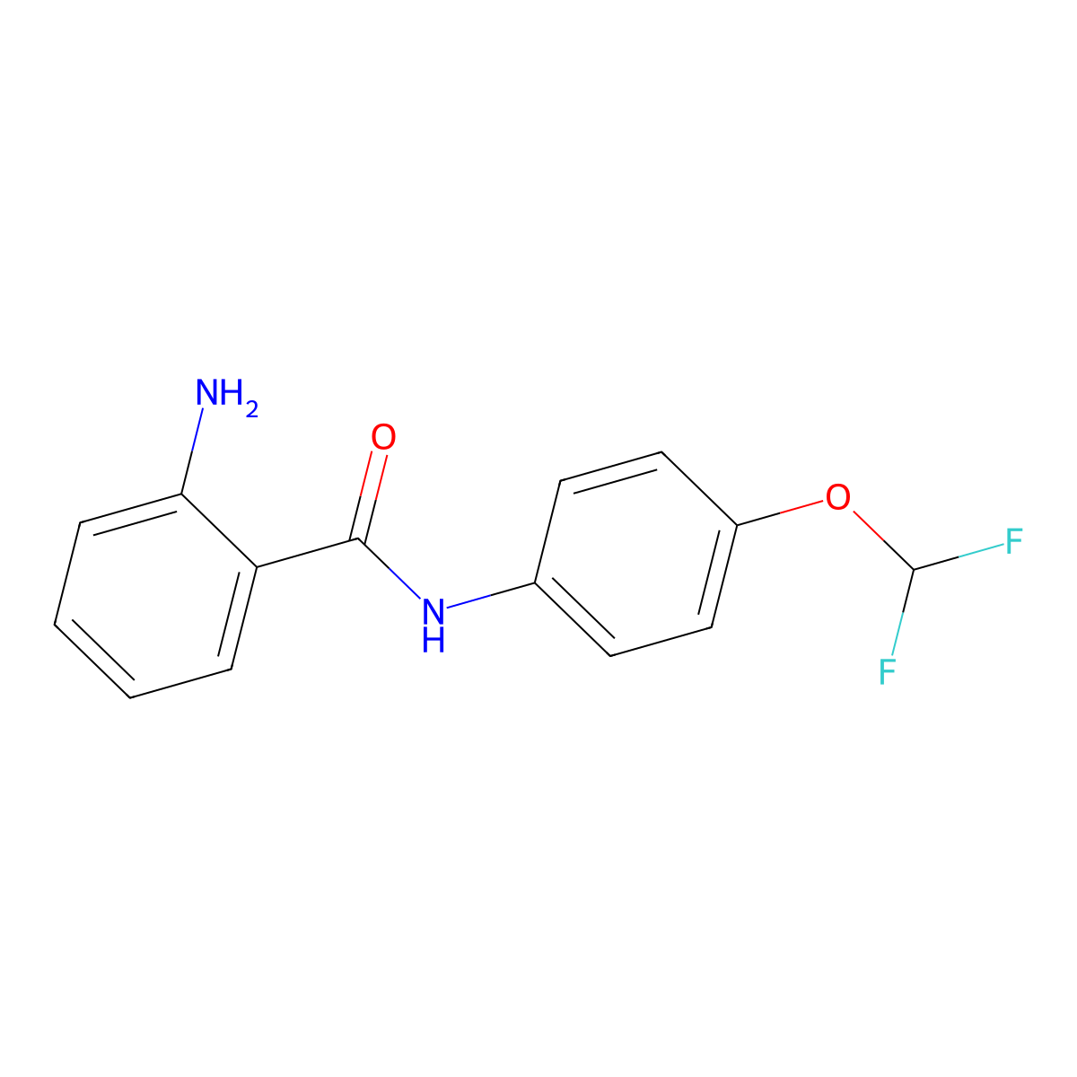 2-amino-N-[4-(difluoromethoxy)phenyl]benzamide molecular structure, CAS 744241-92-7