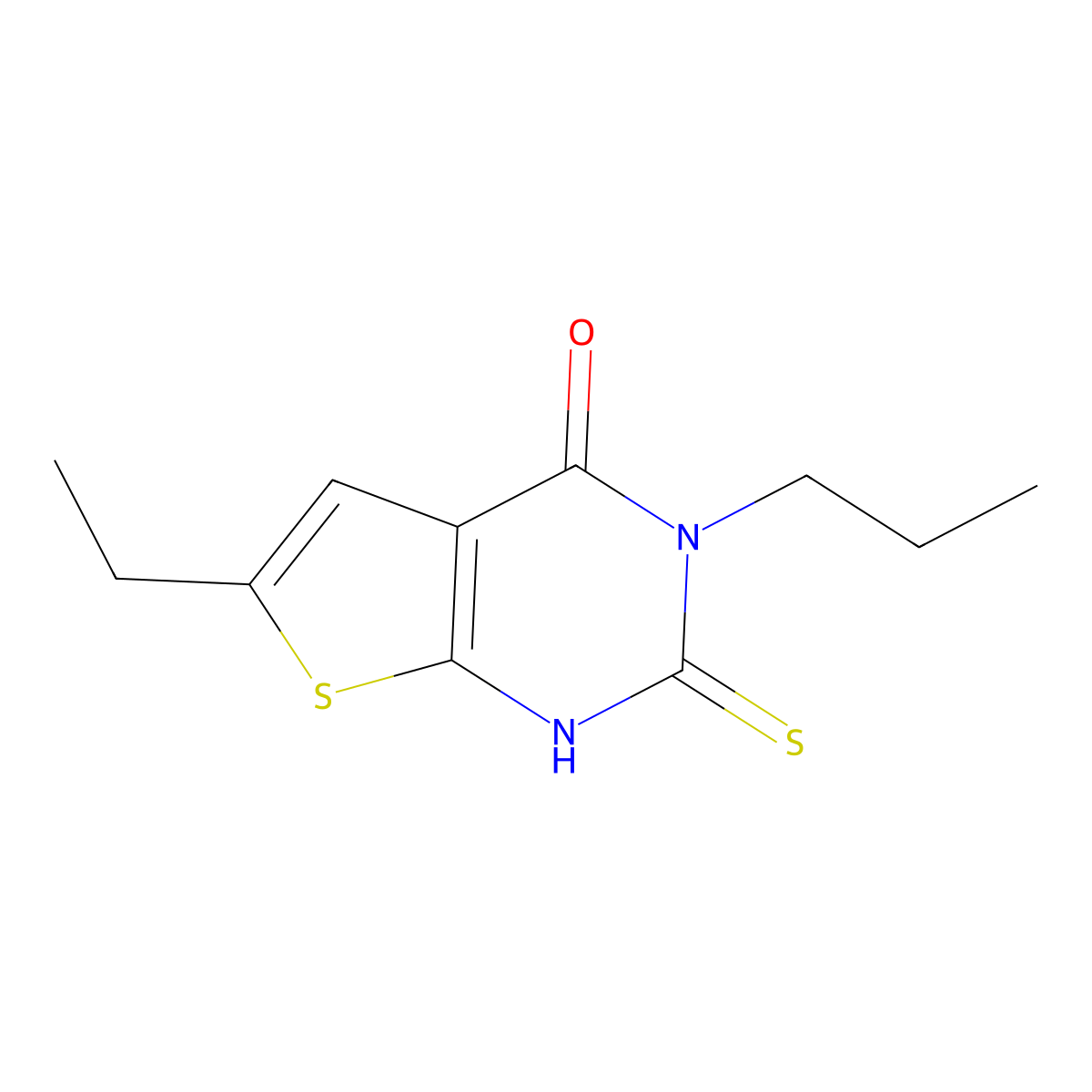 6-ethyl-2-mercapto-3-propylthieno[2,3-d]pyrimidin-4(3H)-one molecular structure, CAS 744242-00-0