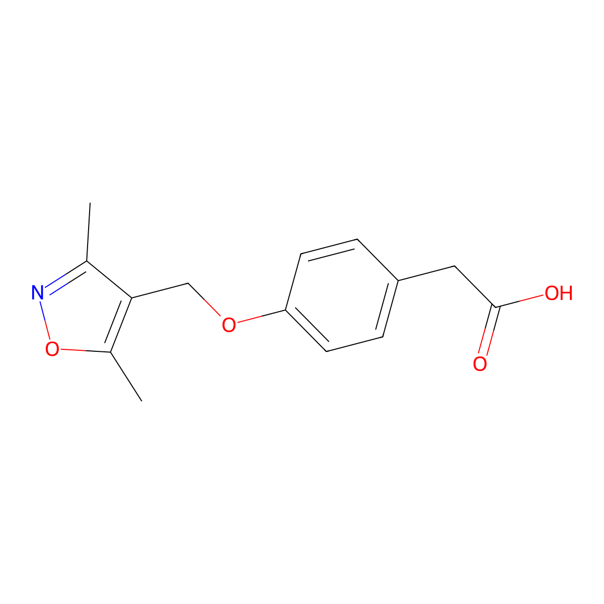 2-{4-[(Dimethyl-1,2-oxazol-4-yl)methoxy]phenyl}acetic acid molecular structure, CAS 744242-85-1