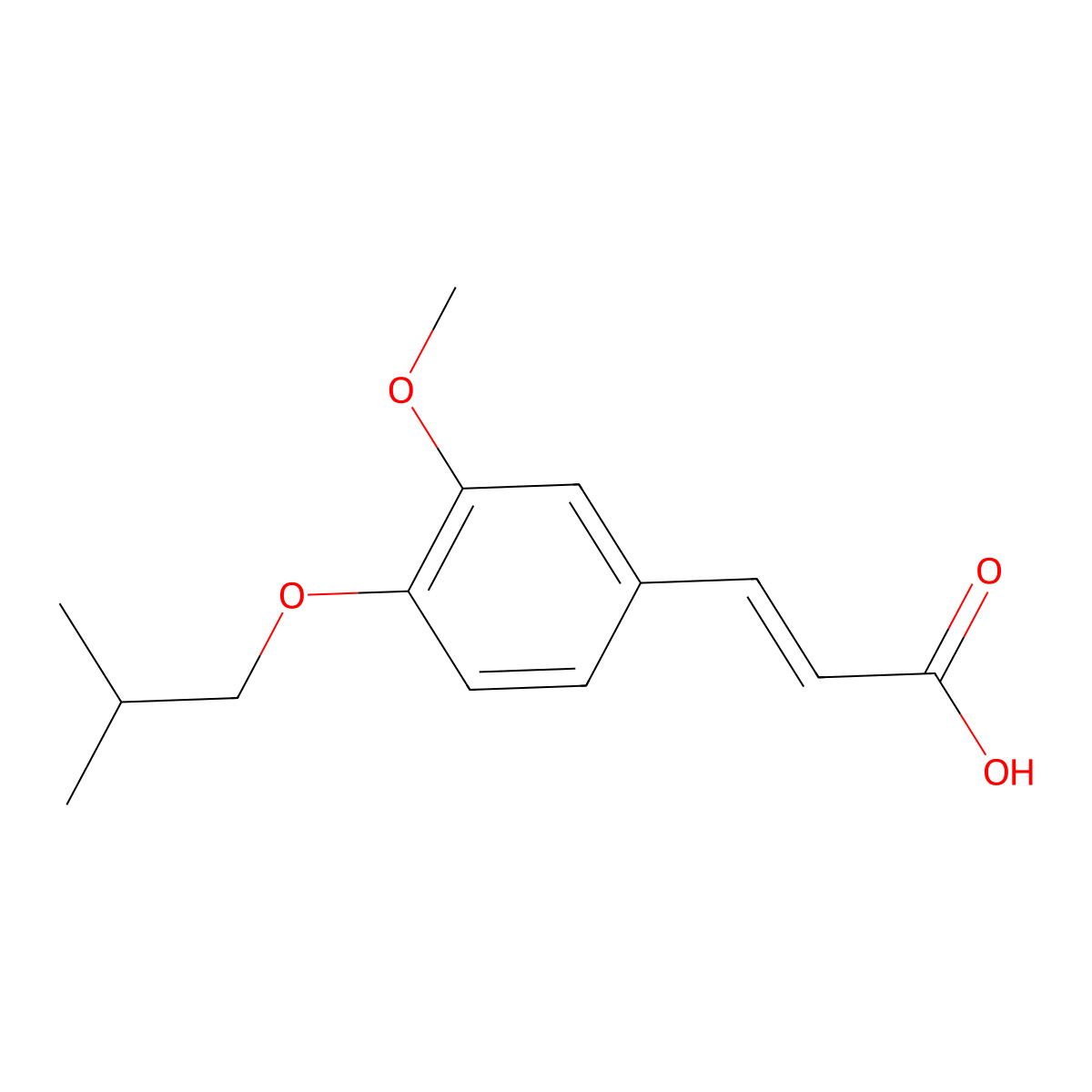3-[3-methoxy-4-(2-methylpropoxy)phenyl]prop-2-enoic Acid molecular structure, CAS 744243-58-1