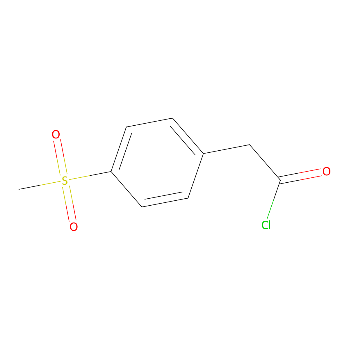 (4-Methylsulfonylphenyl)acetyl chloride molecular structure, CAS 74426-50-9