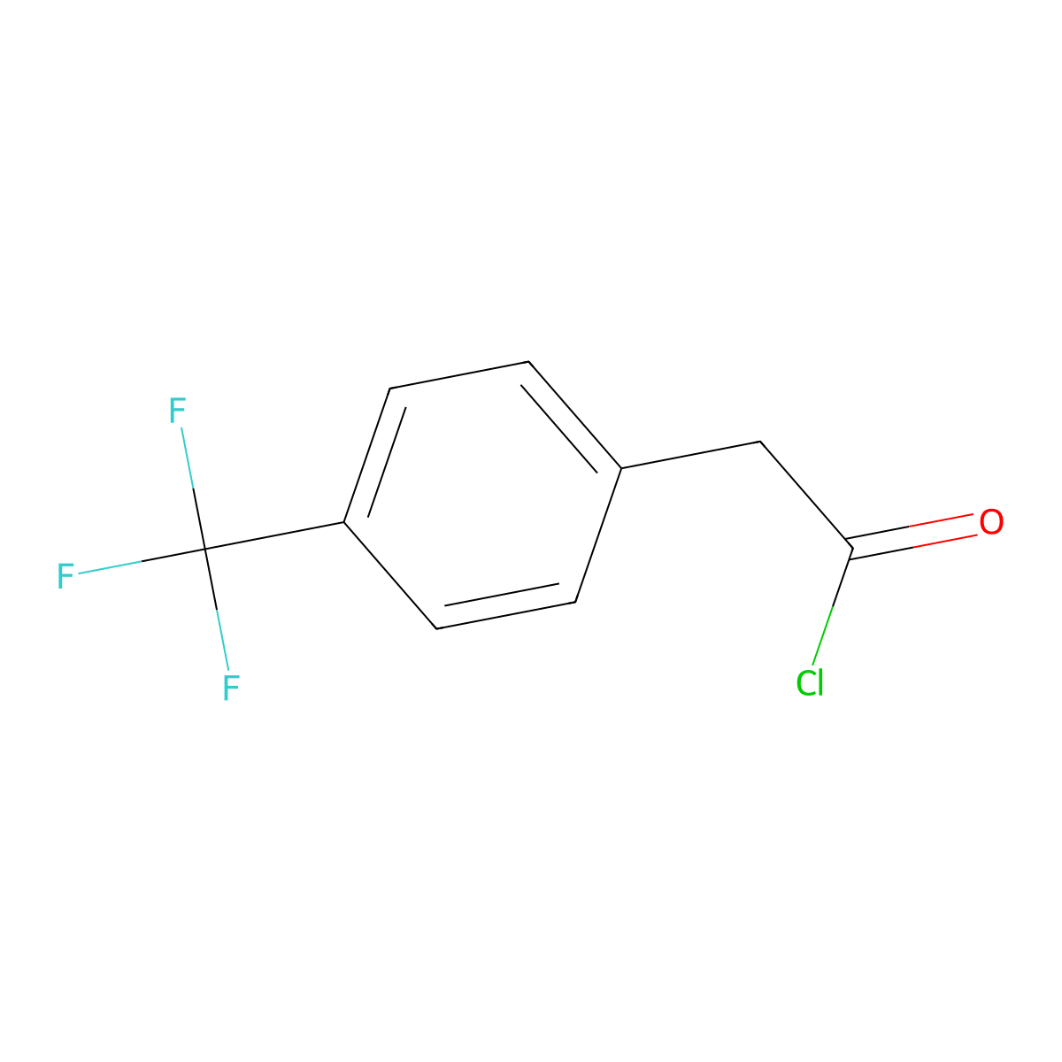2-(4-(Trifluoromethyl)phenyl)acetyl chloride molecular structure, CAS 74426-51-0
