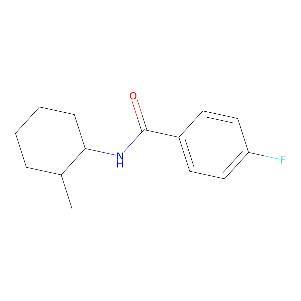 4-fluoro-N-(2-methylcyclohexyl)benzamide molecular structure, CAS 744260-13-7