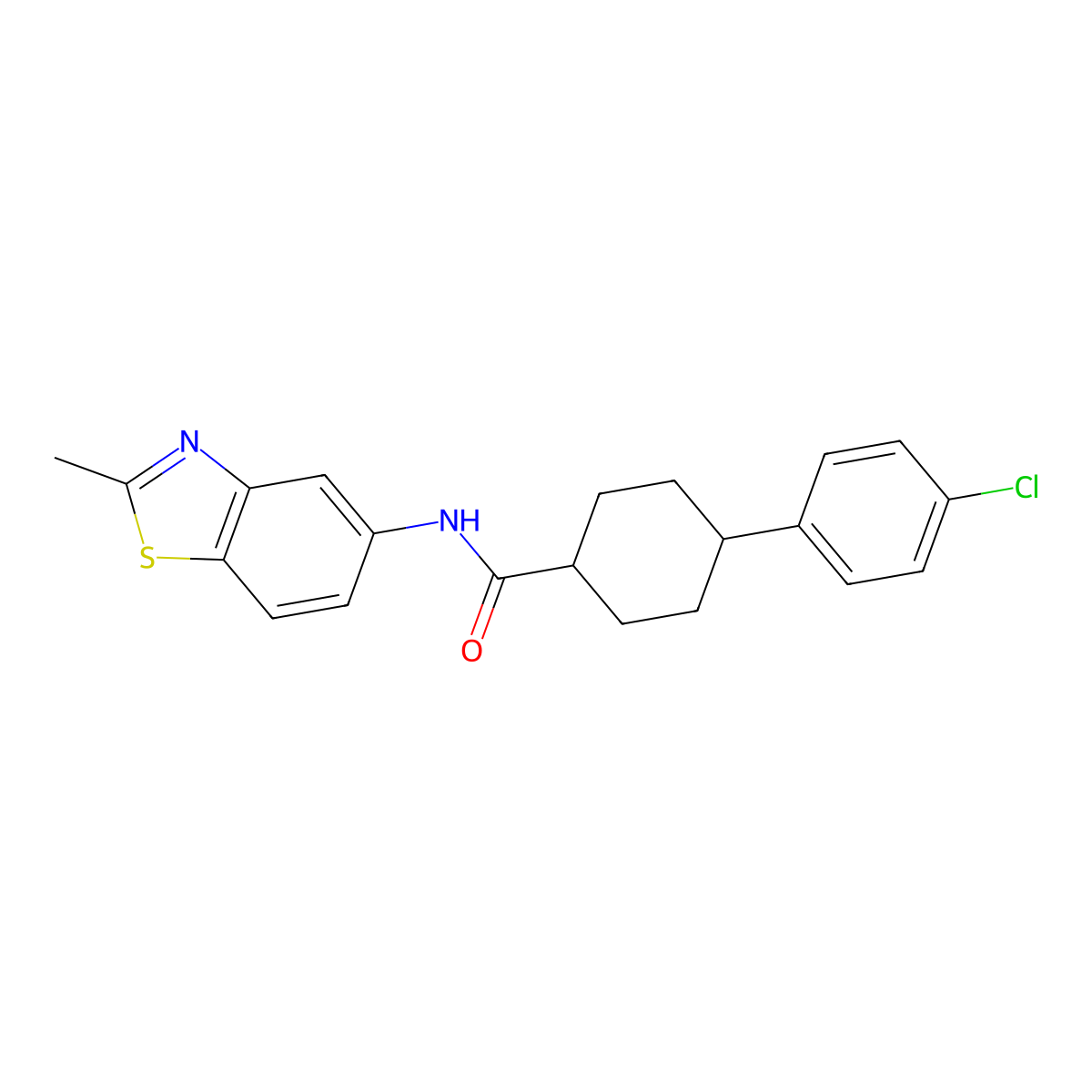 4-(4-chlorophenyl)-N-(2-methylbenzothiazol-5-yl)cyclohexane-1-carboxamide molecular structure, CAS 744261-49-2