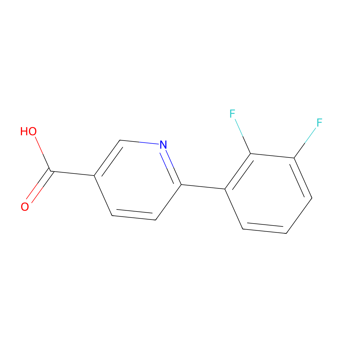 6-(2,3-Difluorophenyl)nicotinic acid molecular structure, CAS 744261-55-0