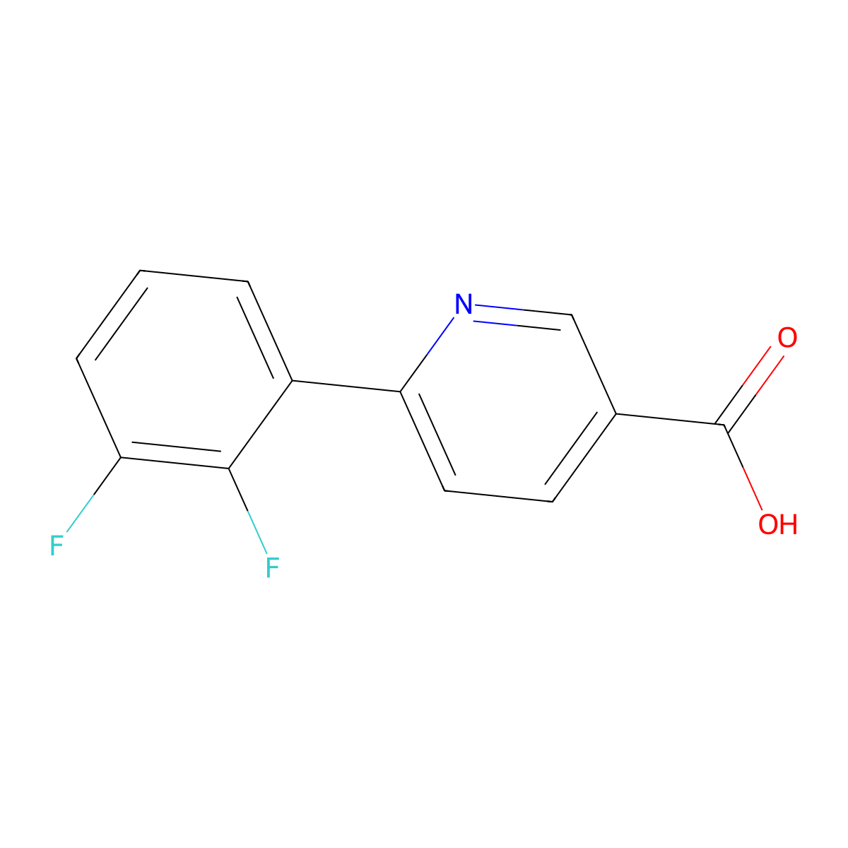 6-(2,3-Difluorophenyl)nicotinic acid molecular structure, CAS 744261-55-0