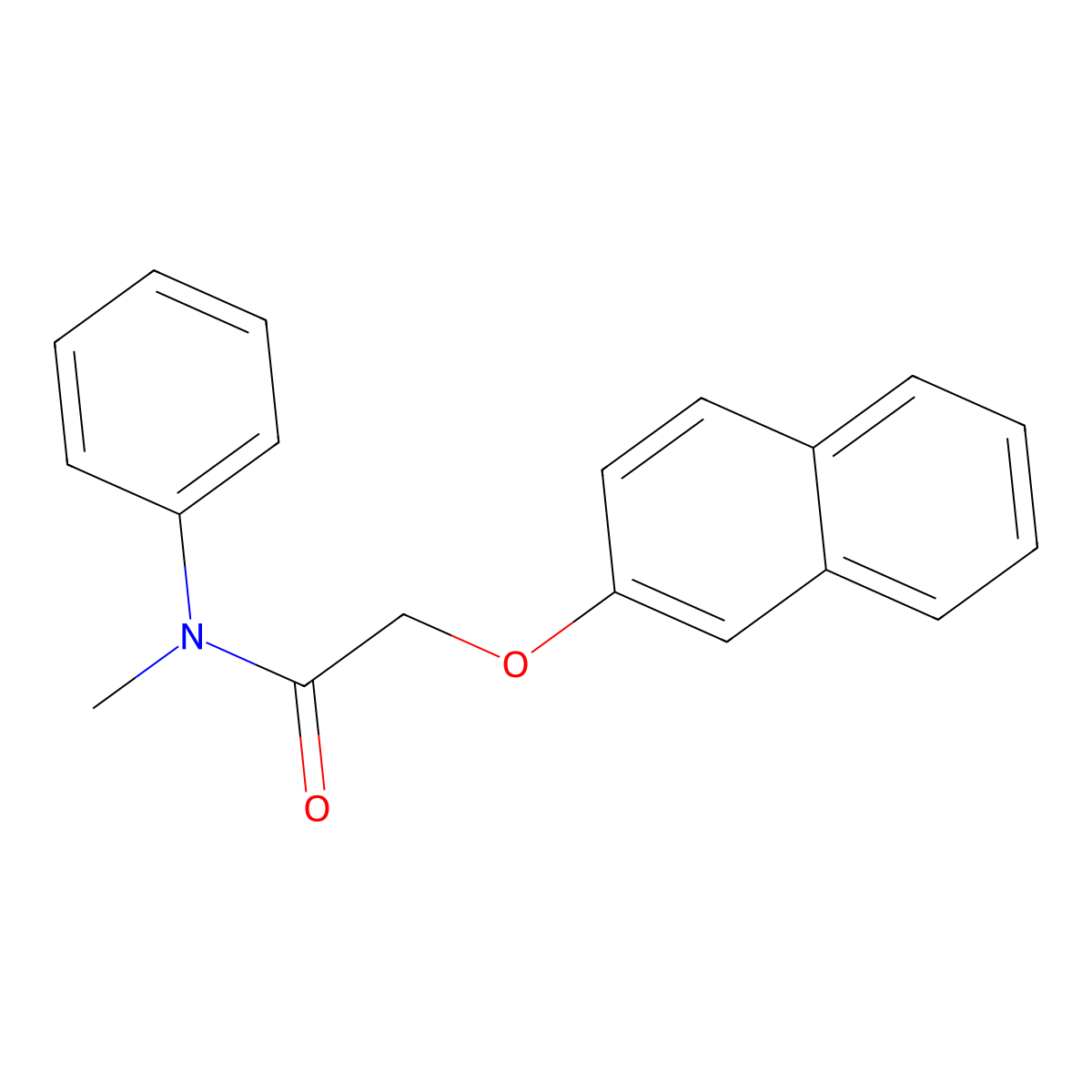N-methyl-2-naphthalen-2-yloxy-N-phenylacetamide molecular structure, CAS 744263-78-3