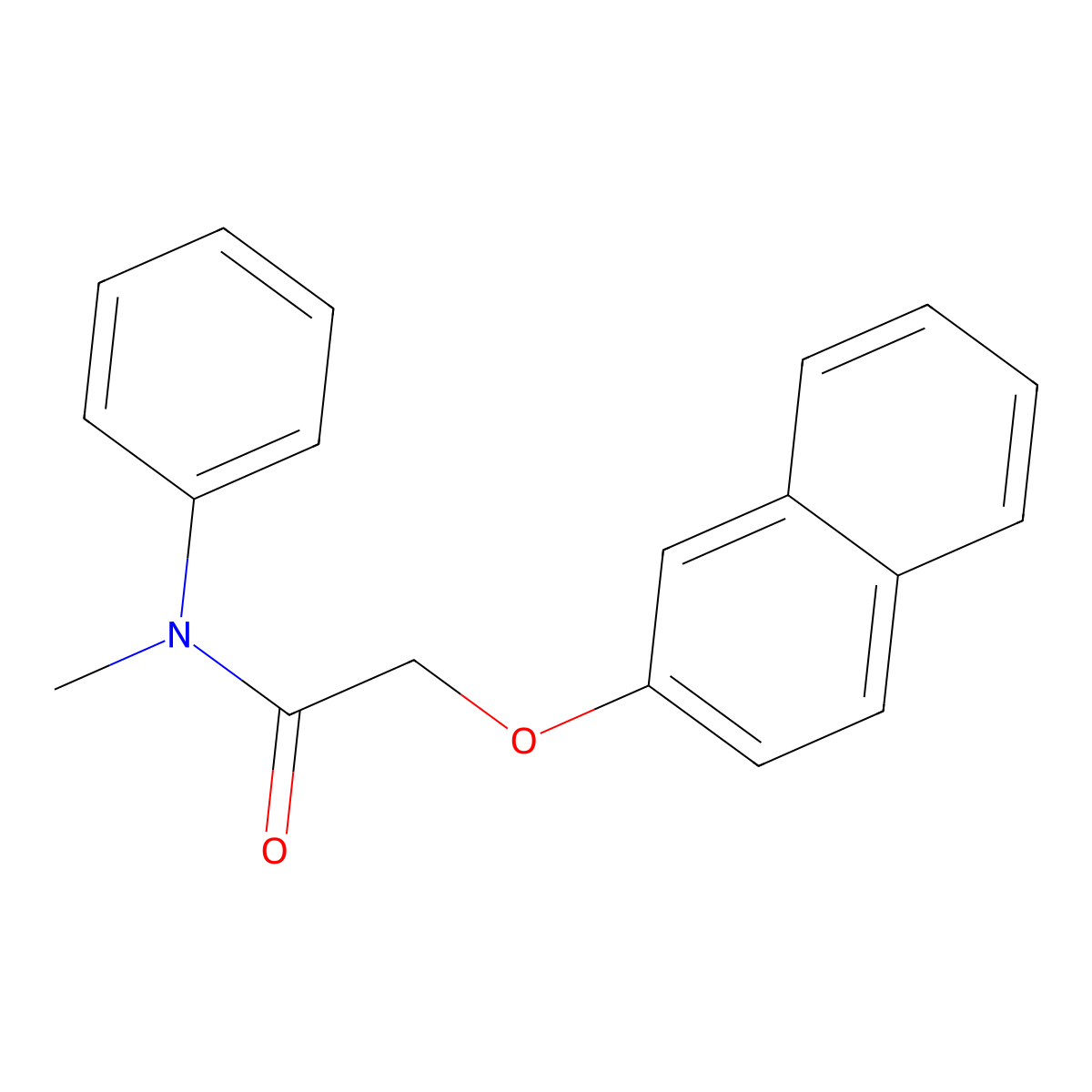 N-methyl-2-naphthalen-2-yloxy-N-phenylacetamide molecular structure, CAS 744263-78-3