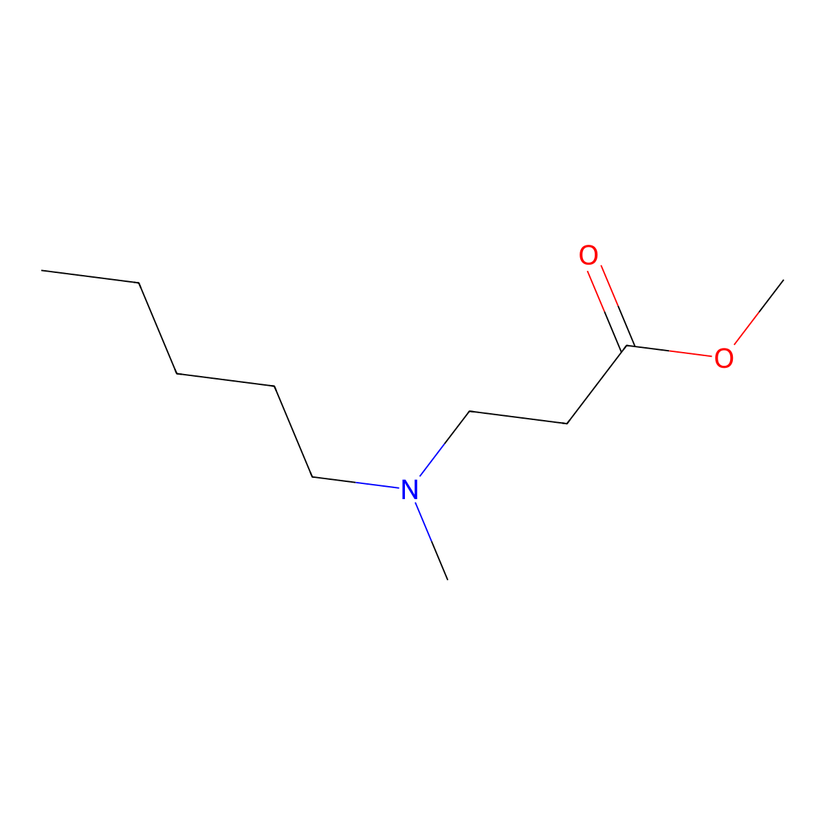 Methyl 3-(methyl(pentyl)amino)propanoate molecular structure, CAS 744266-99-7