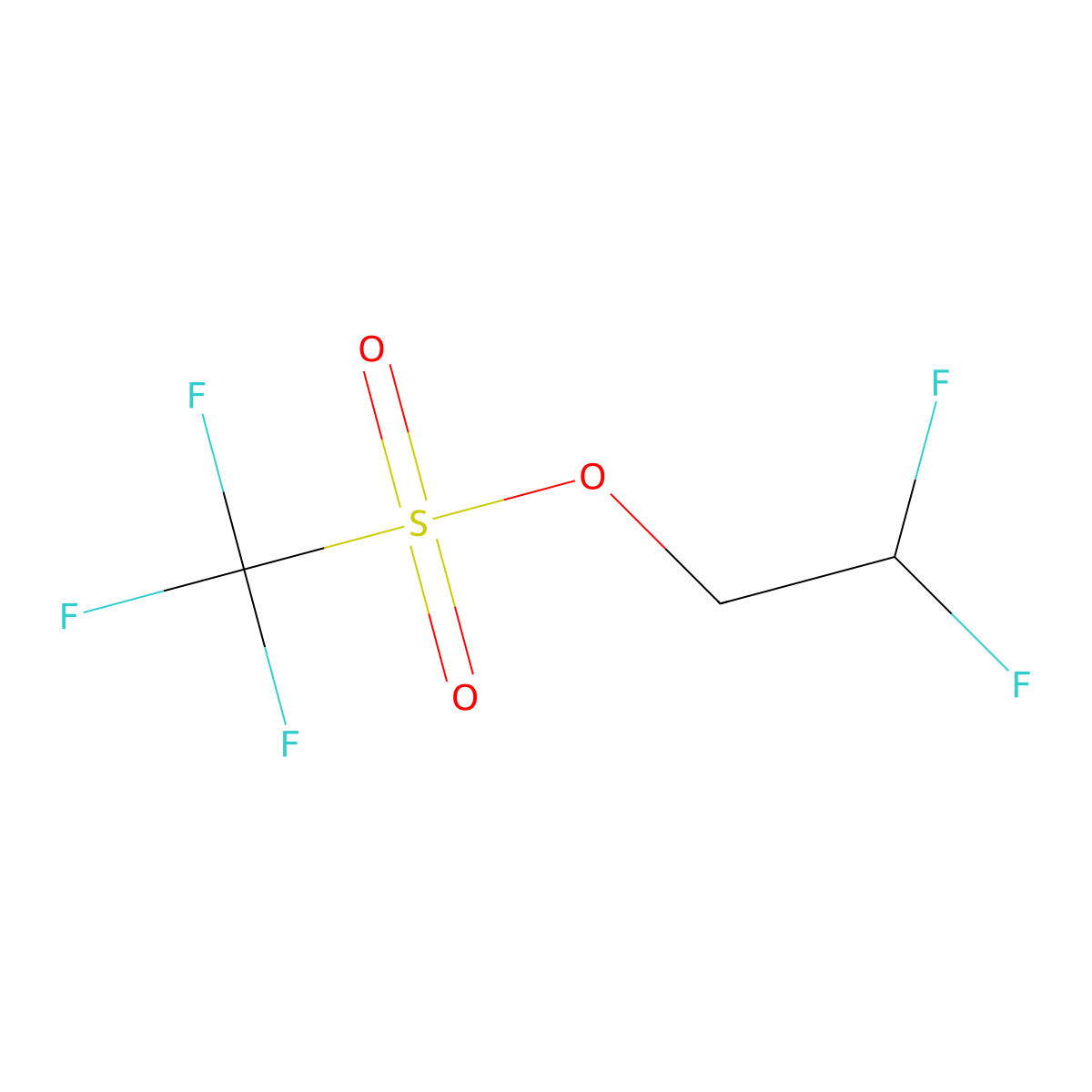 2,2-Difluoroethyl trifluoromethanesulfonate molecular structure, CAS 74427-22-8