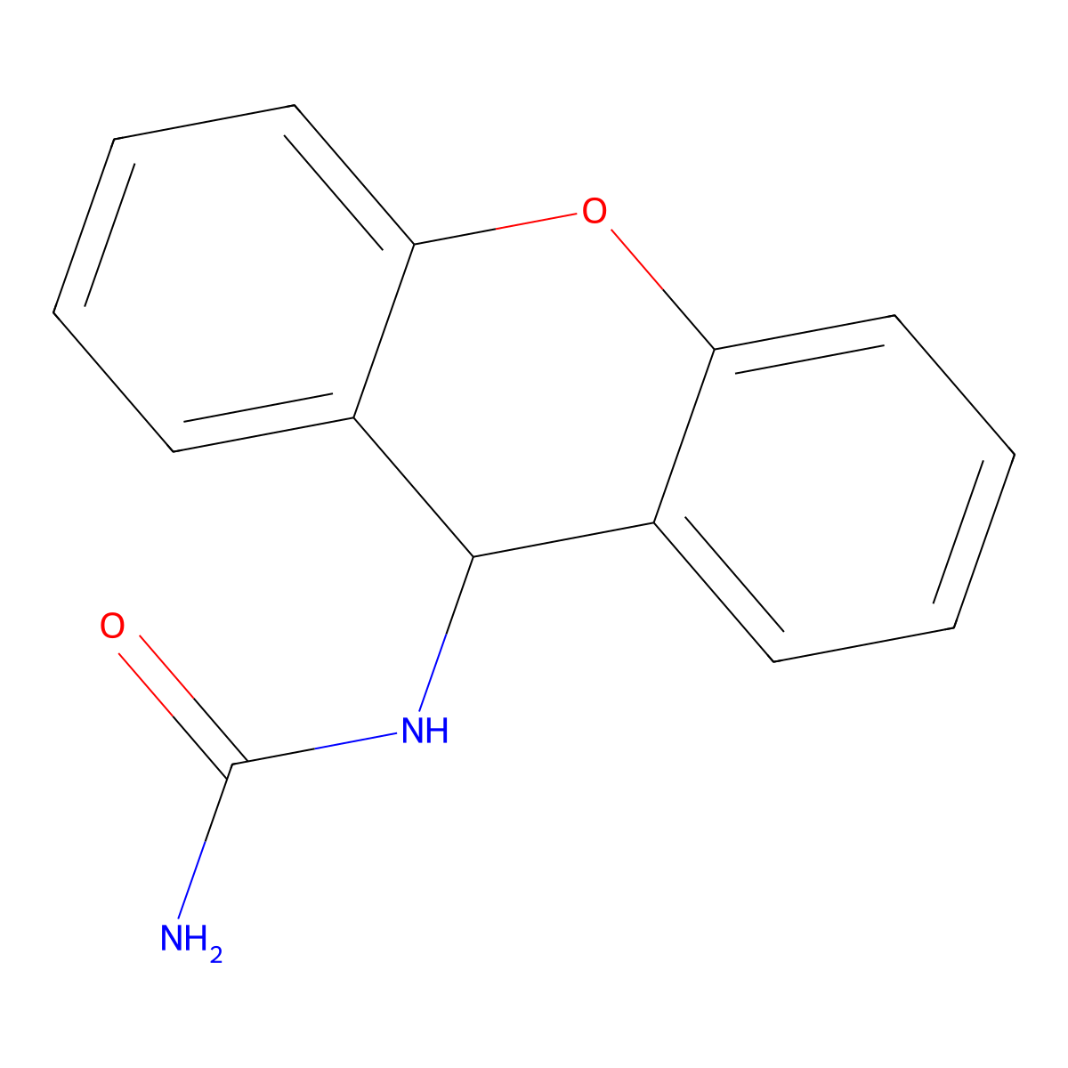Urea, 9H-xanthen-9-yl- molecular structure, CAS 74428-56-1