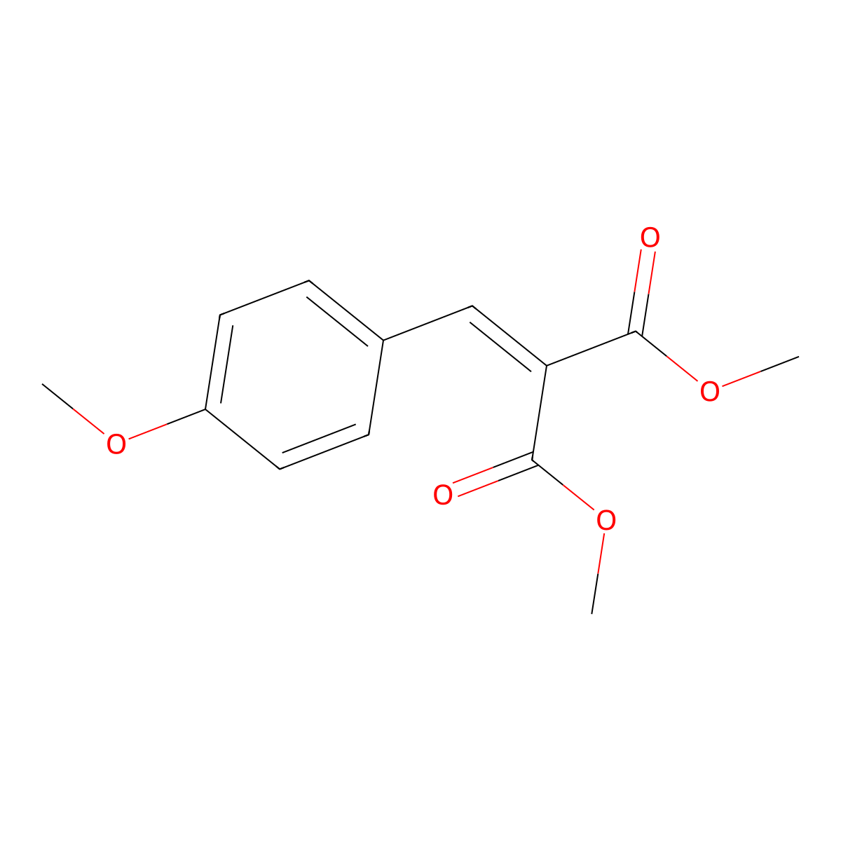 Dimethyl (p-methoxybenzylidene)malonate molecular structure, CAS 7443-25-6