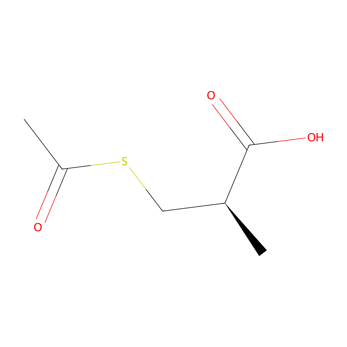 (R)-3-(Acetylthio)-2-methylpropionic acid molecular structure, CAS 74431-52-0
