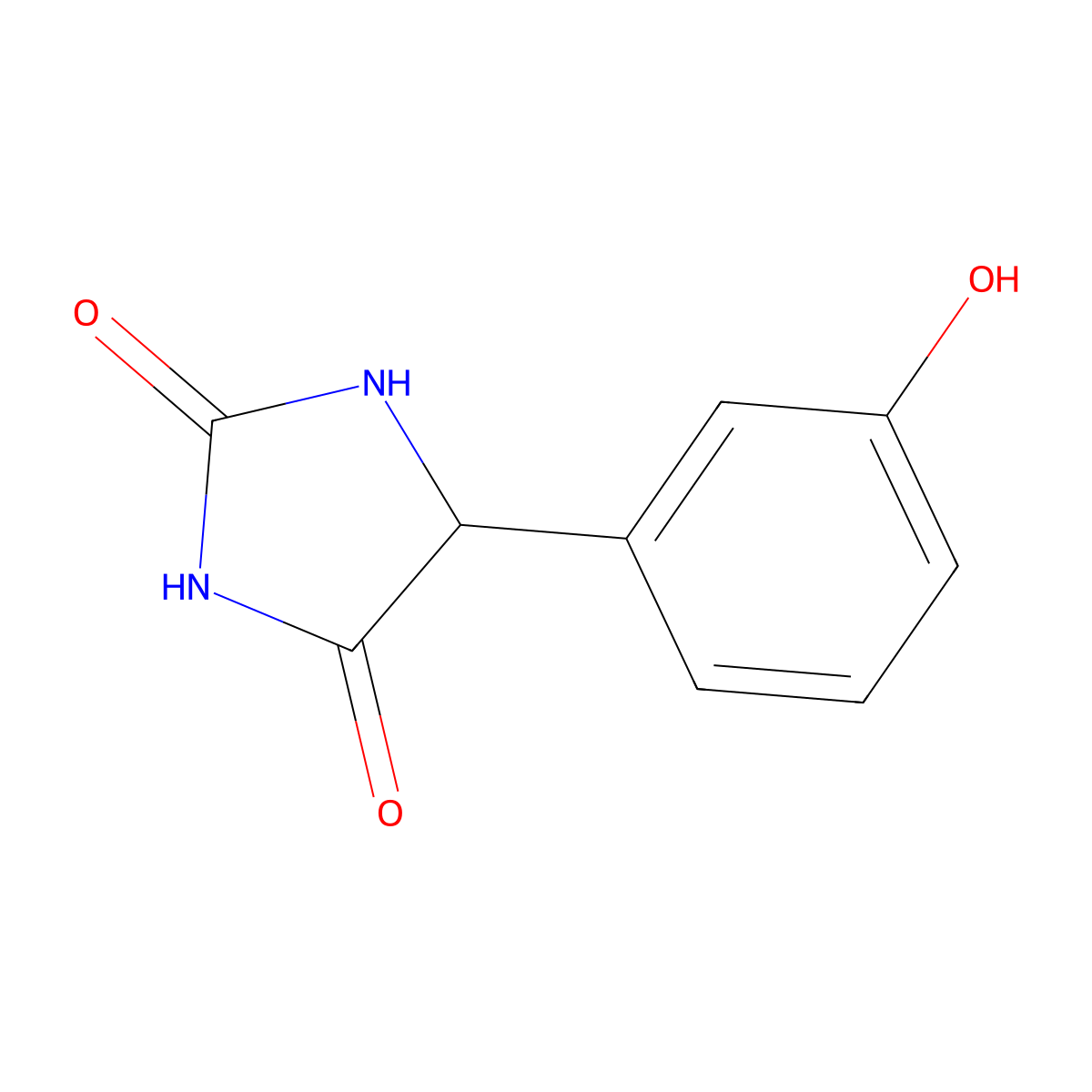5-(3-Hydroxyphenyl)imidazolidine-2,4-dione molecular structure, CAS 74438-97-4