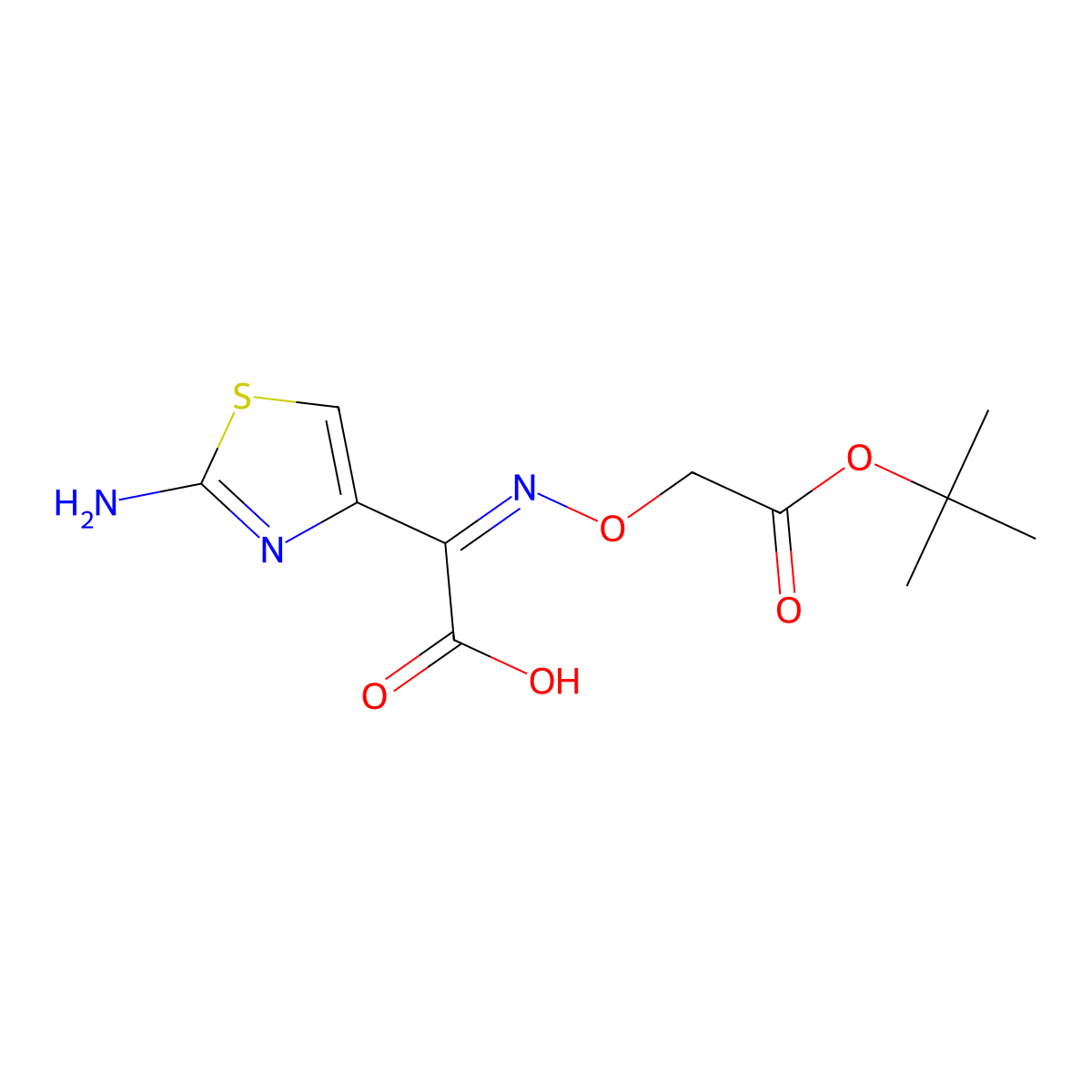 (z)-2-(2-Aminothiazol-4-yl)-2-(tert-butoxycarbonylmethoxyimino)acetic acid molecular structure, CAS 74440-02-1