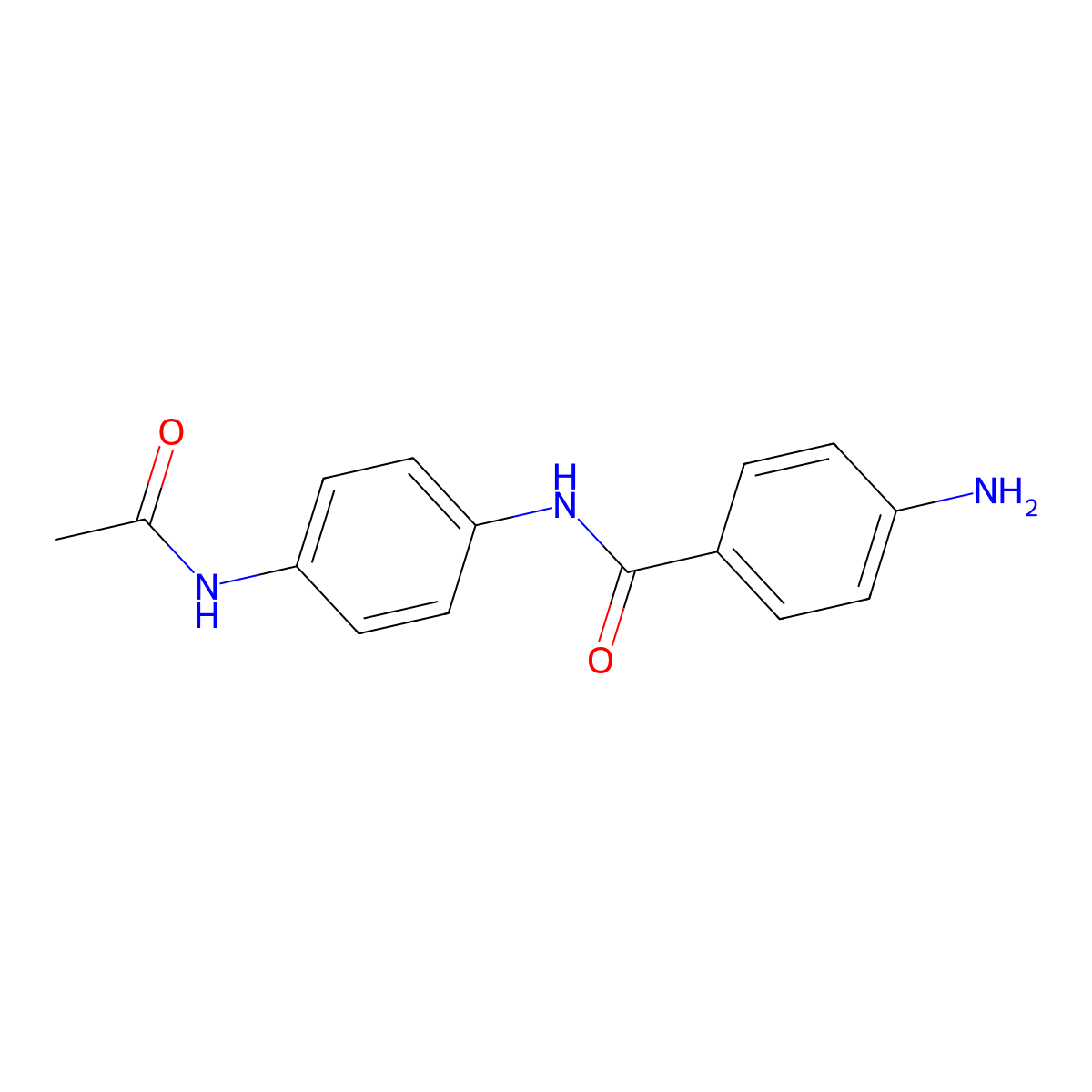 N-(4-acetamidophenyl)-4-aminobenzamide molecular structure, CAS 74441-07-9