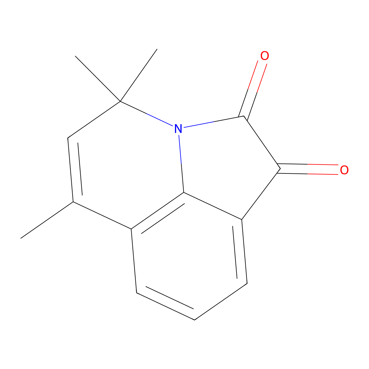 4,4,6-Trimethyl-4H-pyrrolo[3,2,1-ij]quinoline-1,2-dione molecular structure, CAS 74442-17-4