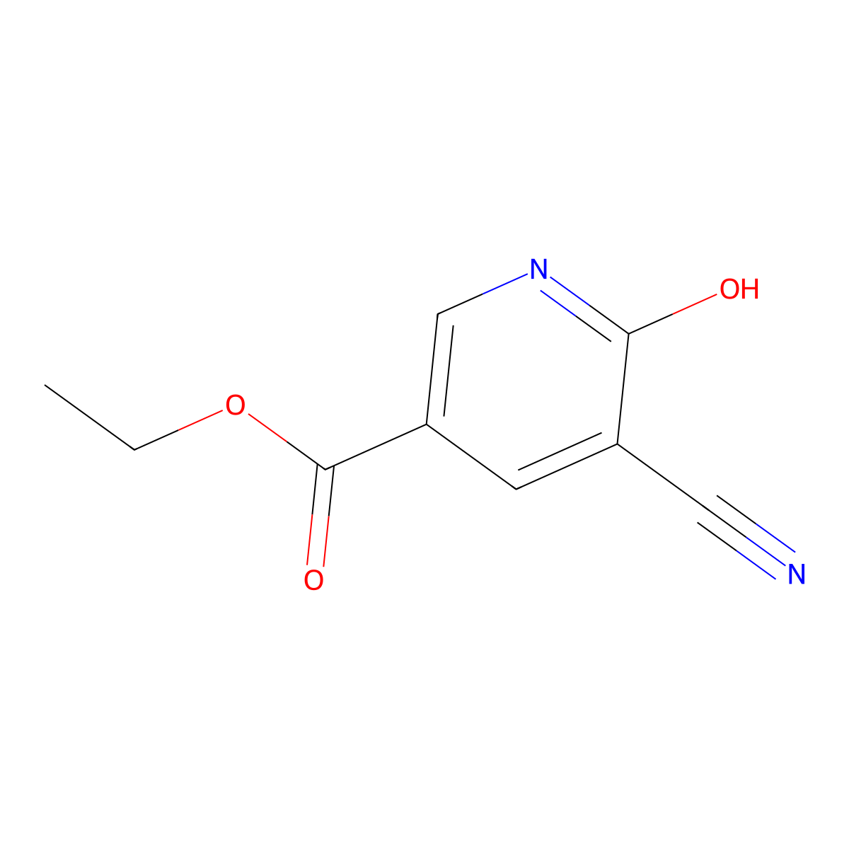 Ethyl 5-cyano-6-hydroxynicotinate molecular structure, CAS 74443-00-8