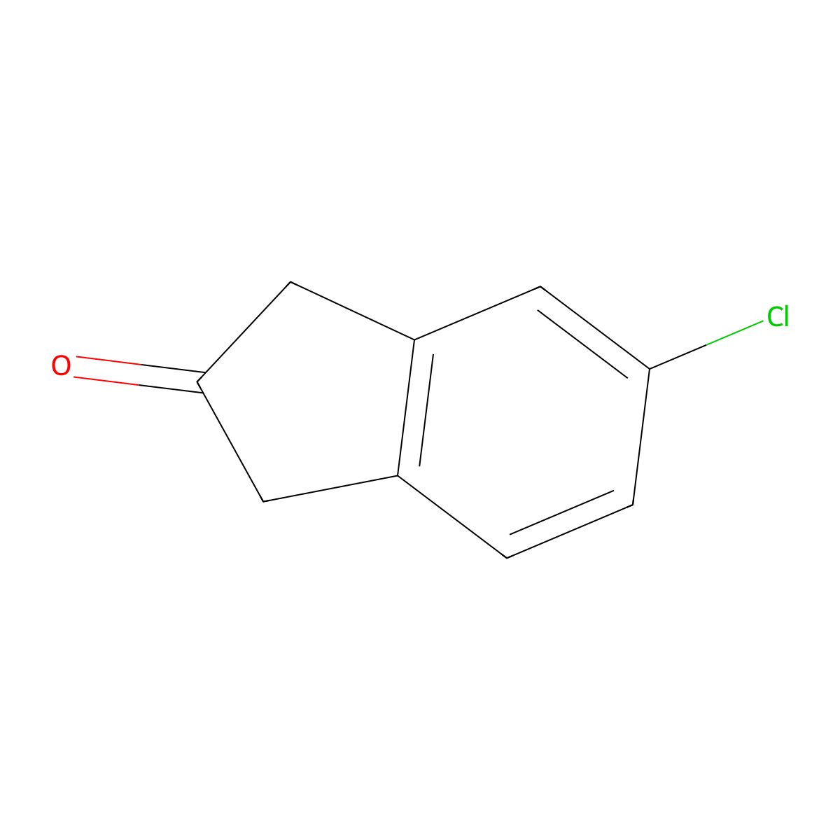 5-Chloro-1H-inden-2(3H)-one molecular structure, CAS 74444-81-8