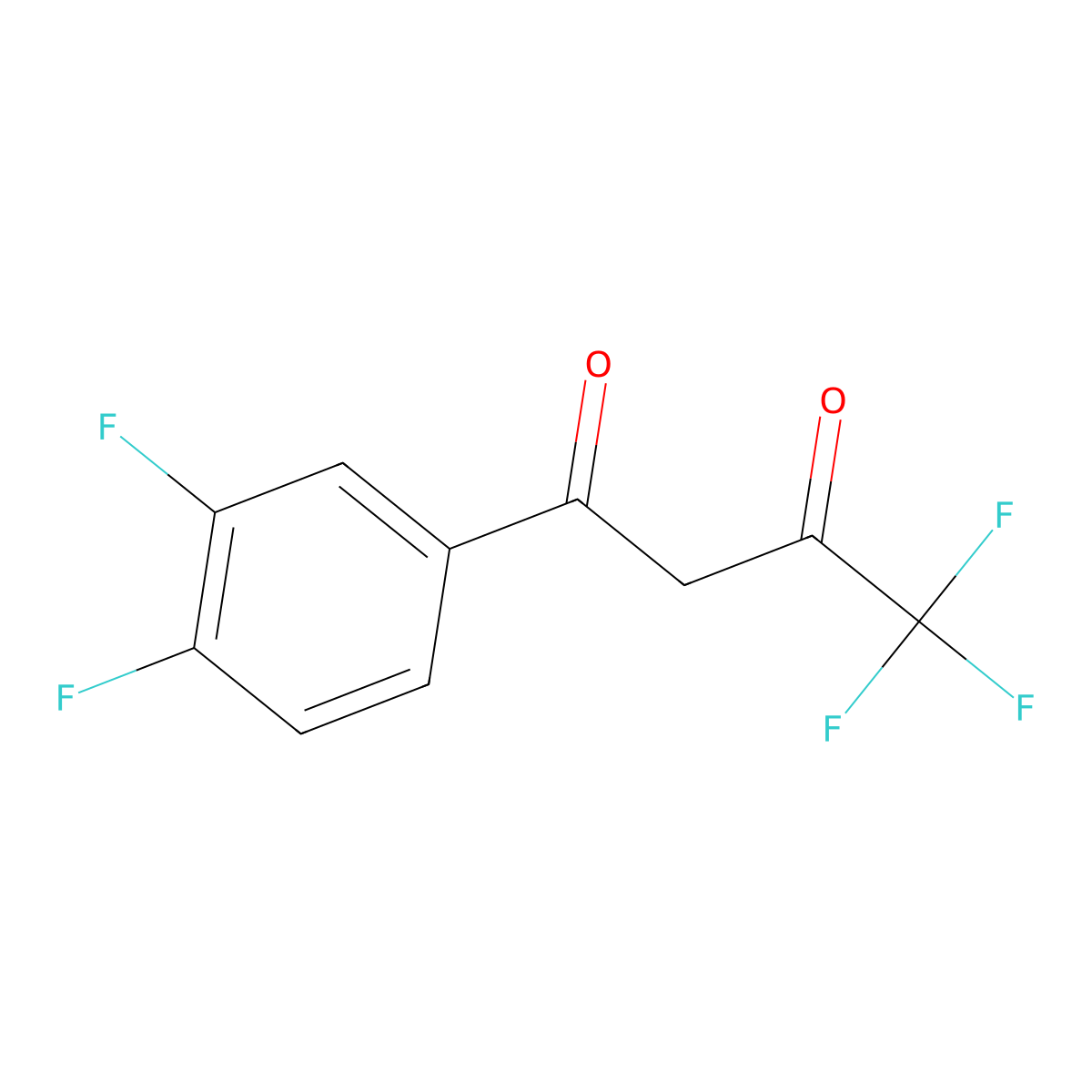 1-(3,4-Difluorobenzoyl)-3,3,3-trifluoroacetone molecular structure, CAS 74445-75-3