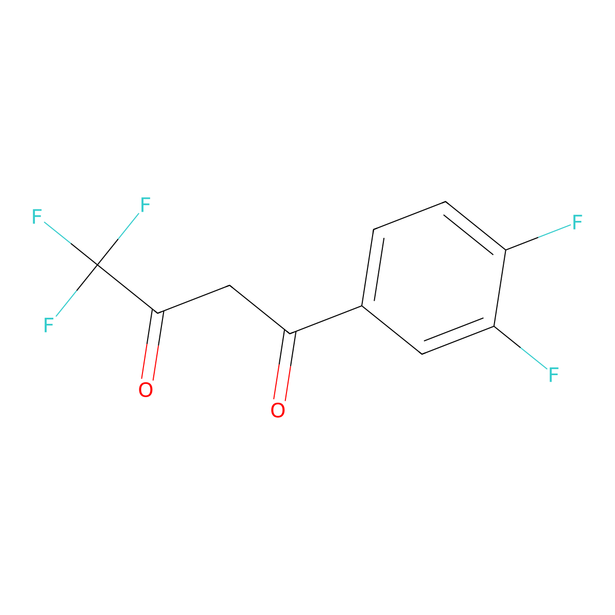 1-(3,4-Difluorobenzoyl)-3,3,3-trifluoroacetone molecular structure, CAS 74445-75-3