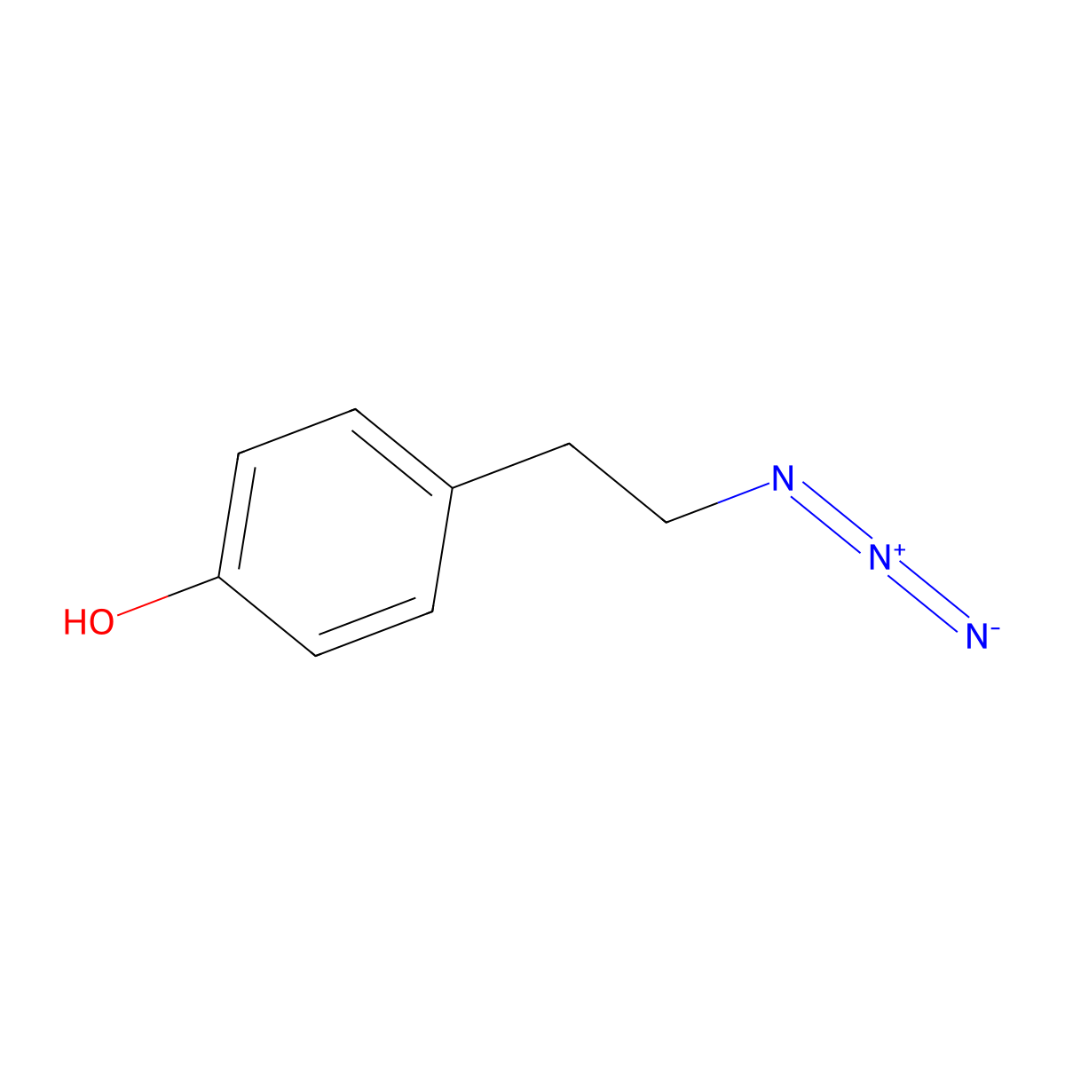 4-(2-Azidoethyl)phenol molecular structure, CAS 74447-34-0