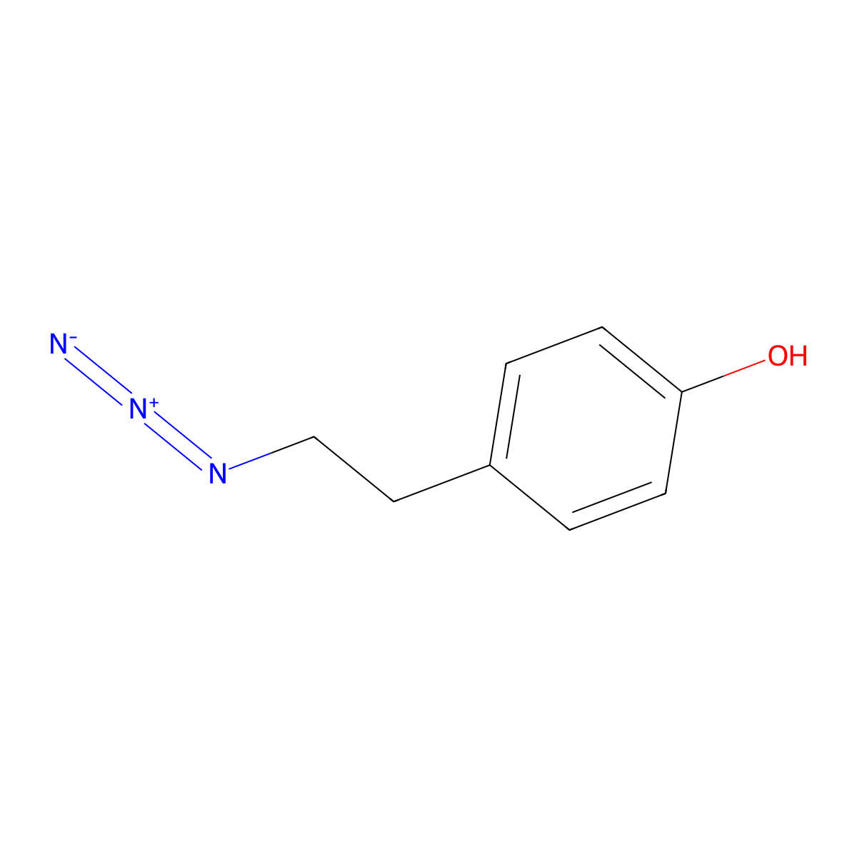 4-(2-Azidoethyl)phenol molecular structure, CAS 74447-34-0