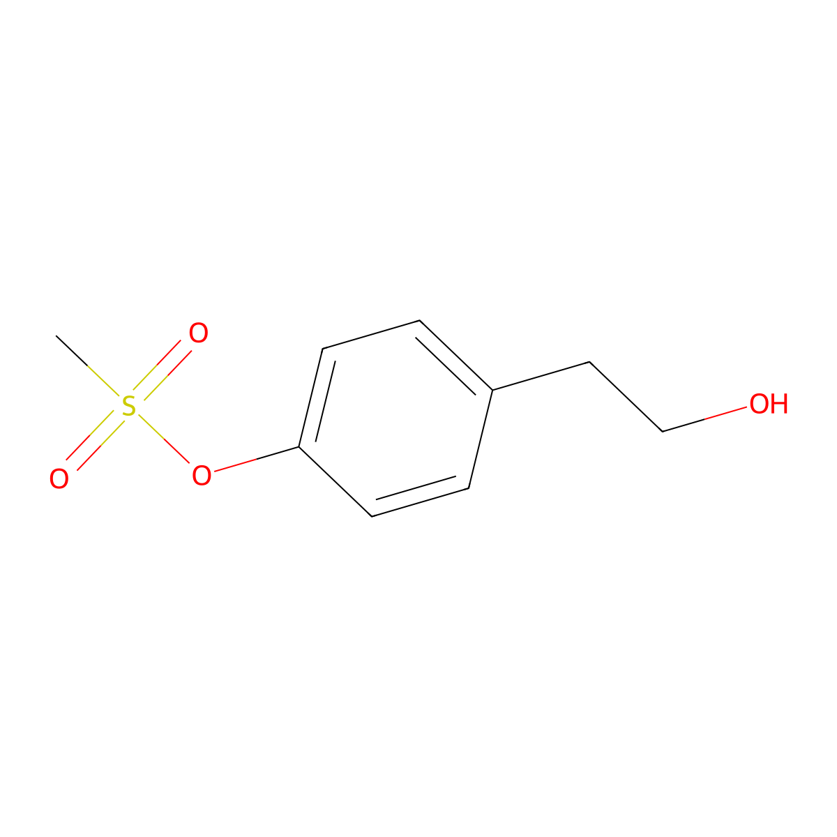 4-(2-Hydroxyethyl)phenyl methanesulfonate molecular structure, CAS 74447-38-4
