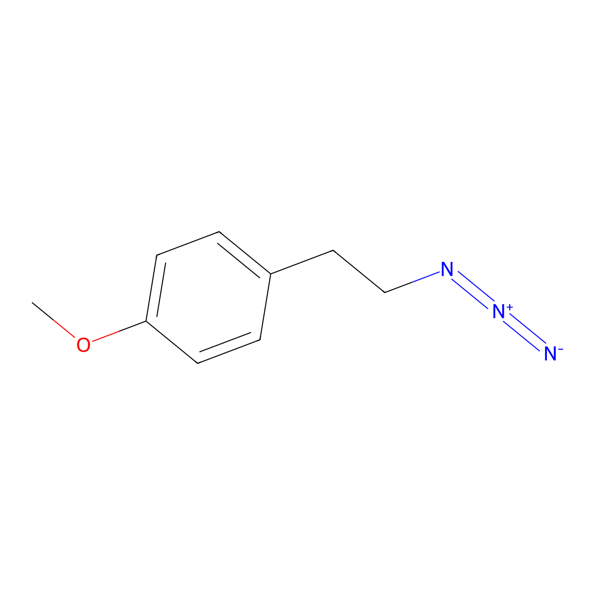 Benzene, 1-(2-azidoethyl)-4-methoxy- molecular structure, CAS 74447-44-2