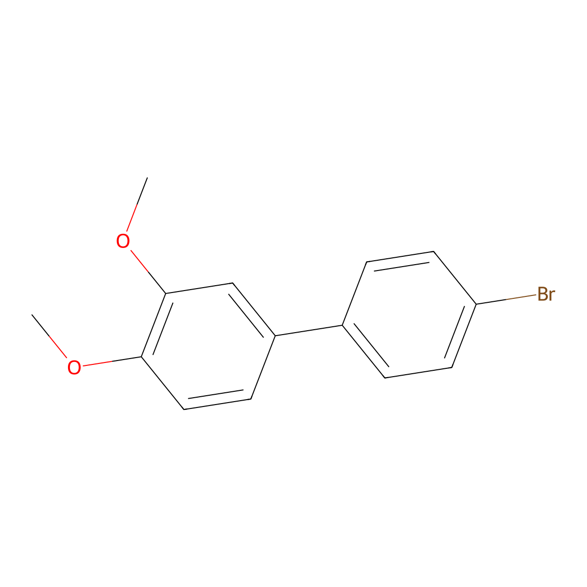 4'-Bromo-3,4-dimethoxy-1,1'-biphenyl molecular structure, CAS 74447-70-4