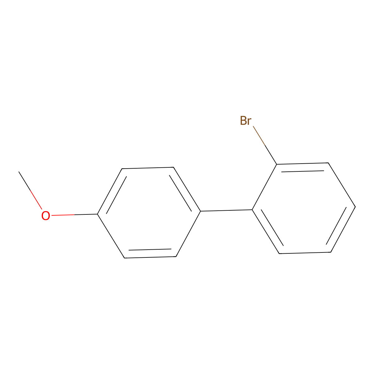 2-Bromo-4'-methoxy-1,1'-biphenyl molecular structure, CAS 74447-76-0