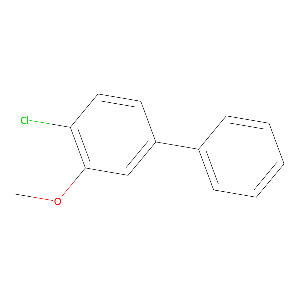 4-Chloro-3-methoxy-1,1'-biphenyl molecular structure, CAS 74447-81-7