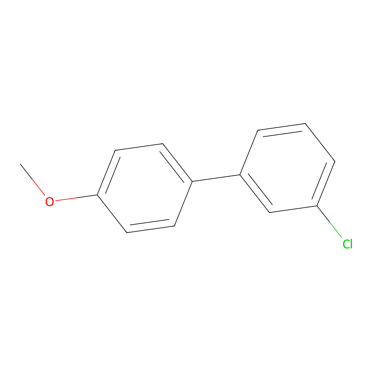 1,1'-Biphenyl, 3-chloro-4'-methoxy- molecular structure, CAS 74447-84-0