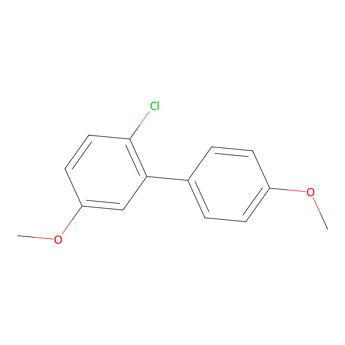 2-Chloro-4',5-dimethoxy-1,1'-biphenyl molecular structure, CAS 74447-87-3