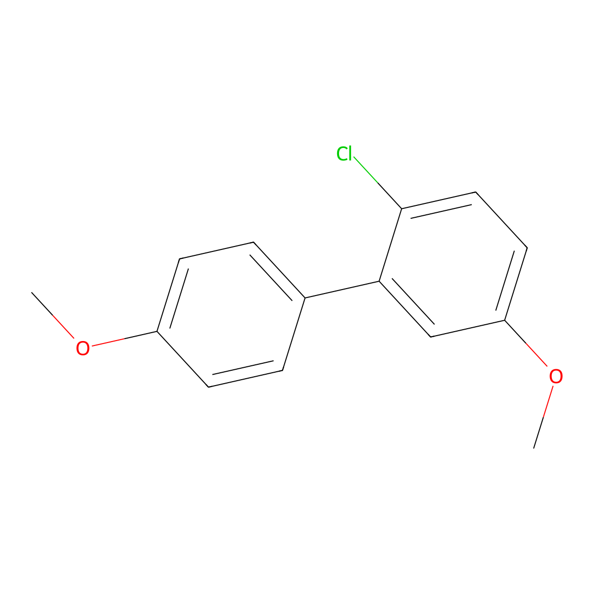 2-Chloro-4',5-dimethoxy-1,1'-biphenyl molecular structure, CAS 74447-87-3