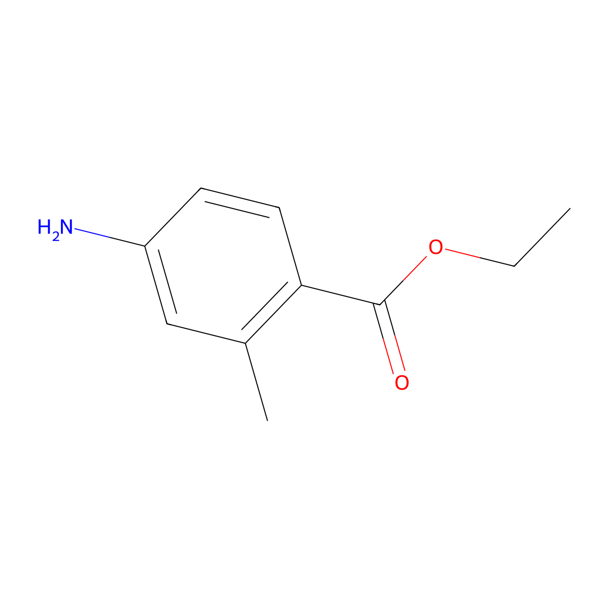 Ethyl 4-amino-2-methylbenzoate molecular structure, CAS 74450-59-2