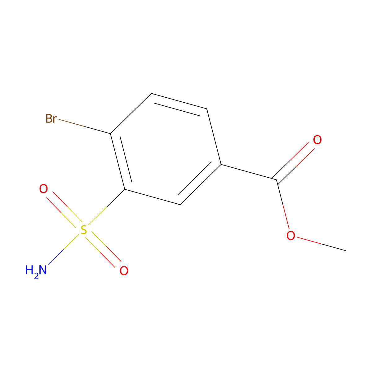 Methyl 4-bromo-3-sulfamoylbenzoate molecular structure, CAS 74451-73-3