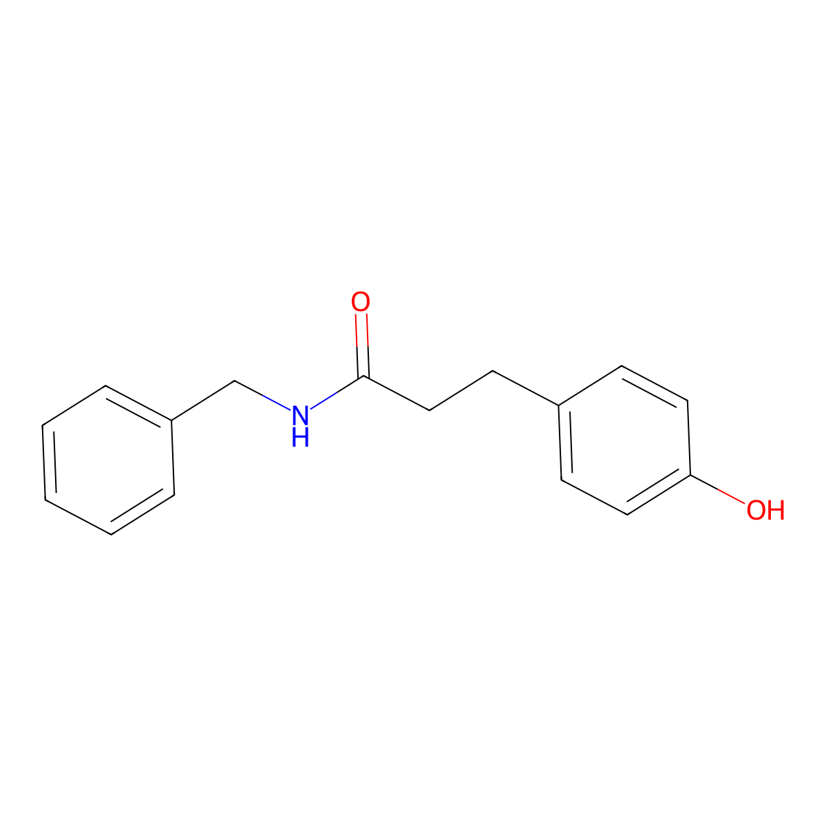 3-(4-hydroxyphenyl)-N-benzylpropionamide molecular structure, CAS 74454-78-7