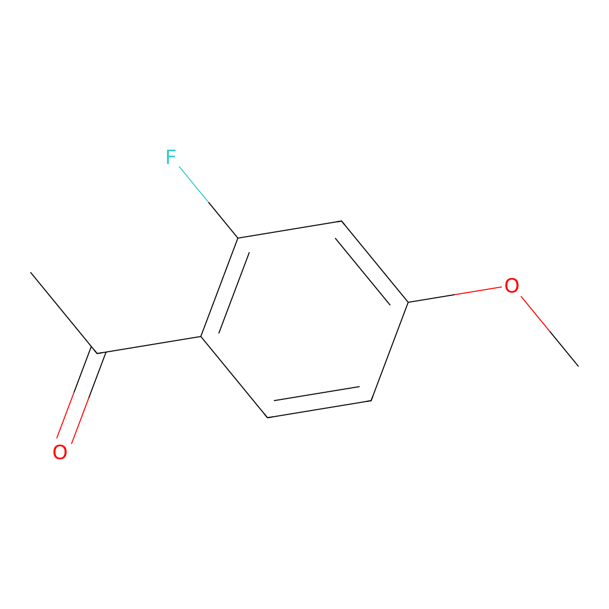 2'-Fluoro-4'-methoxyacetophenone molecular structure, CAS 74457-86-6