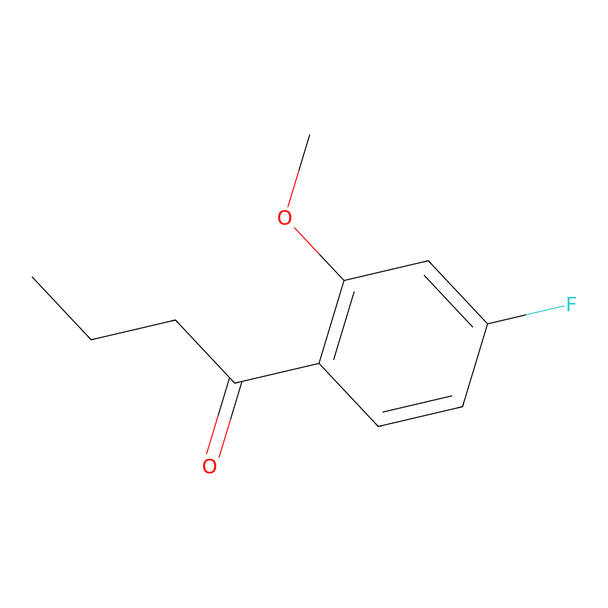 1-(4-Fluoro-2-methoxyphenyl)butan-1-one molecular structure, CAS 74457-93-5