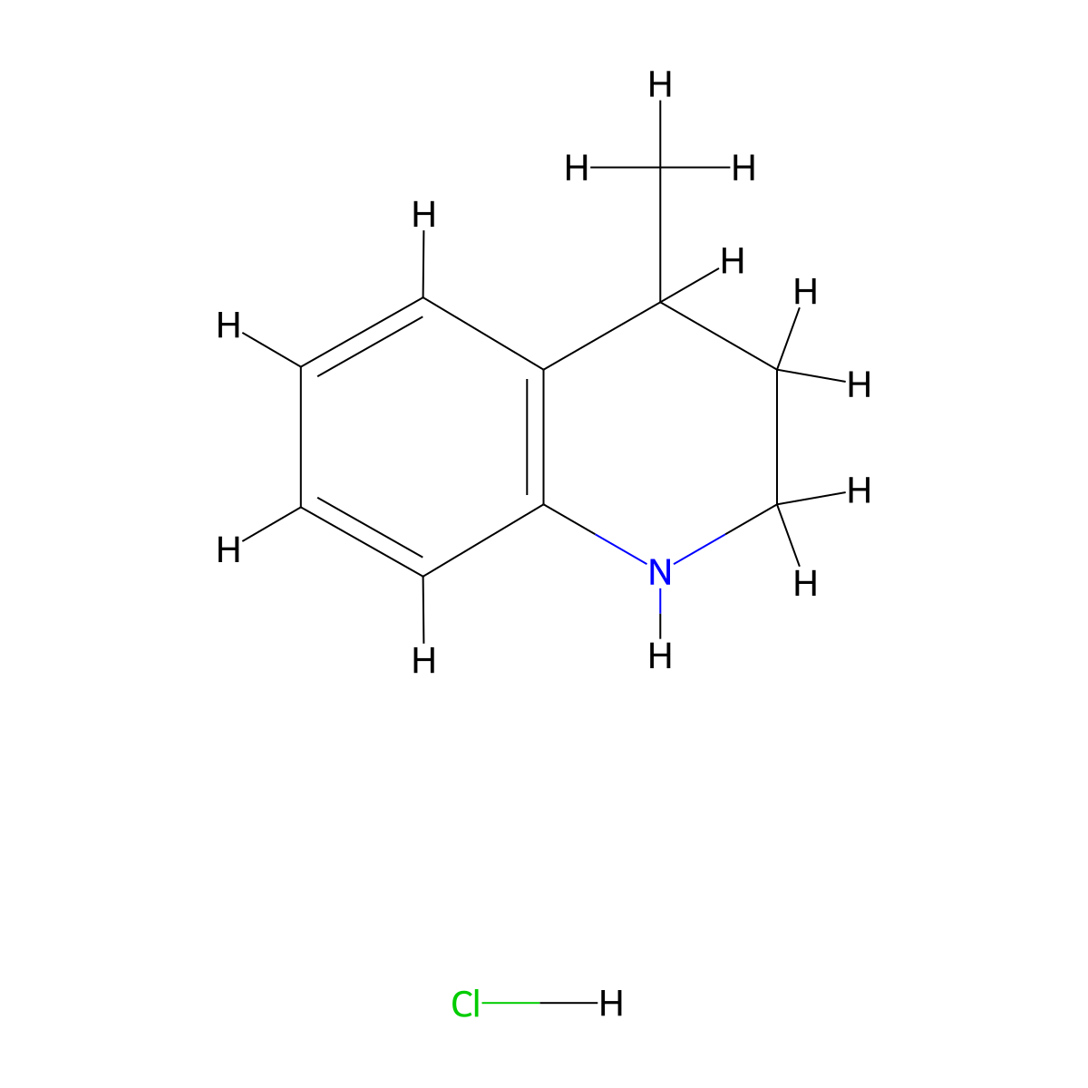 4-Methyl-1,2,3,4-tetrahydroquinoline hydrochloride molecular structure, CAS 74459-19-1